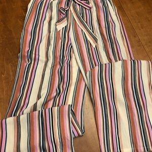 Women’s striped wide leg pants